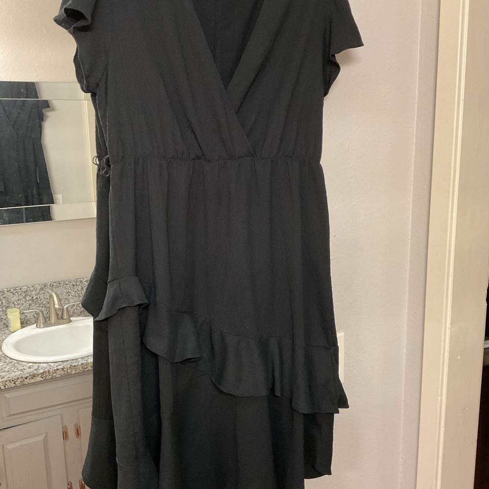 Sofia By Sofia Vergara Asymmetrical Black Dress - image 1